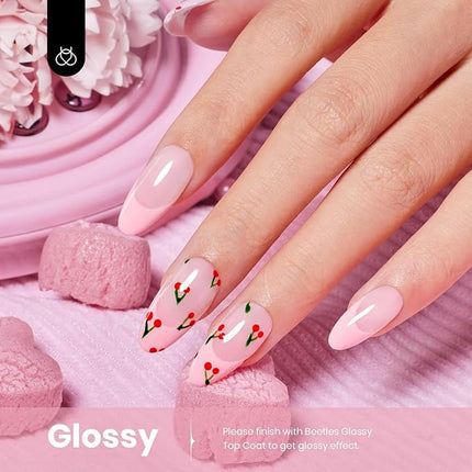 Beetles Pink Gel Polish - Fairy Floss 15ML/0.51Fl Oz, Pastel Light Pink Gel Nail Polish, Soak Off UV LED Lamp Nail Art, Long-Lasting Manicure Salon DIY Home Spring Valentines Nails - Gifts for Her