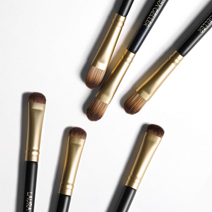 LAURA GELLER NEW YORK Dual-Ended Eyeshadow Brush - Domed Shader & Blending Brush for Baked and Pressed Eyeshadow Application - All Over Eye Makeup Brush
