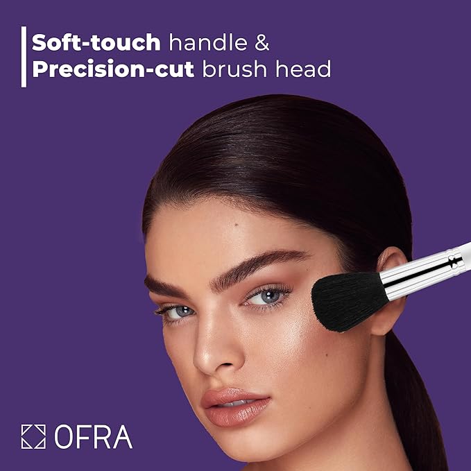 OFRA Makeup Brush #6 Powder - Powder Brush for Pressed, Loose Setting, Blush, Bronzer and Contour - Fluffy Makeup Brush