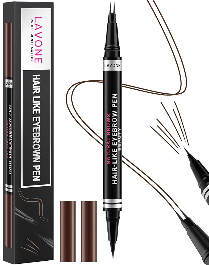 Eyebrow Pencil, 2-in-1 Waterproof Eyebrow Pen, with 2 Tip Microblading Eyebrow Pencil and Ultra-Precise Brow Pencil, with Eyebrow Brush, Eyebrow Pencils for Women, Natural Hair-Like Brows - Espresso