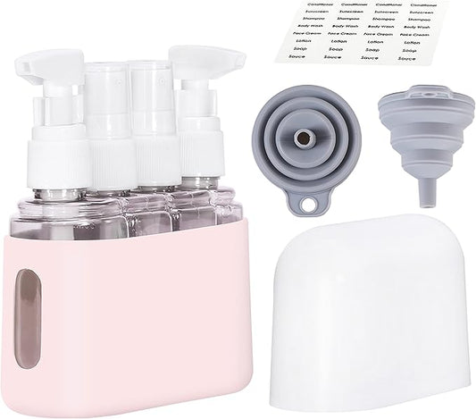 Bpluma Travel Bottles, Leak Proof Containers For Toiletries TSA Approved Airplane Accessories Kits For Liquid With Labels