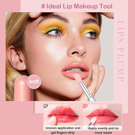 Lip Brush, Silicone Lip Applicator Reusable 3PCS Lip Mask Applicator, Silicone Retractable Lip Gloss Balm Applicator Eyeshadow Lip Scrub Brush Applicators Disposable