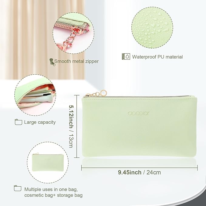 Docolor Makeup Brushes 17 Pcs with Makeup Bag and Makeup Sponge and Brush Protector Morandi Makeup Brush Set Premium Synthetic hair makeup brush Wooden handle Gift Box