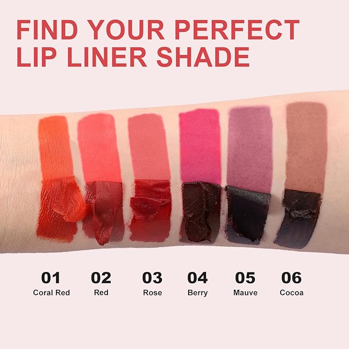 Lip Liner - Lip Stain Peel Off Moisturizing Long-Lasting & Waterproof Transfer Proof & Plumping, Non-Stick Cup Lip Liner Stain Tint For All Skin Types (Cocoa, 1 PCS)