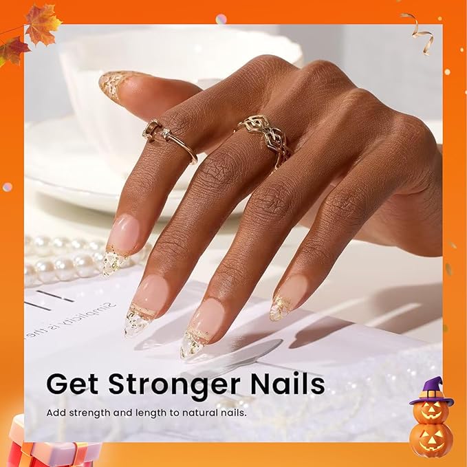 Beetles Hard Gel 8 in 1 60g Clear Scuplted Gel for Nail Extension Sculpting & Overlays High Hardness with Nail Accessories for Professional Use LED & UV Lamp Needed