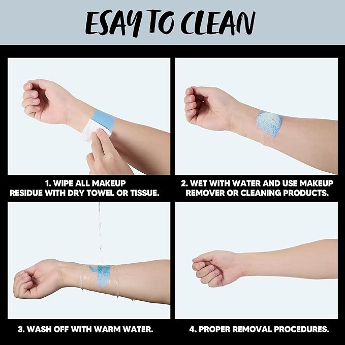 Spooktacular Creations Halloween Face Body Paint Lipstick for Adult, Clown SFX Foundation Cream Makeup for Sports Festival or Stage Makeup Cosplay Party Dress Up (0.13 Oz, Blue)