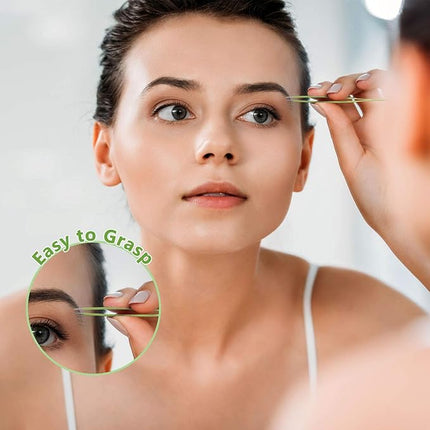 3 Pcs Tweezers for Ingrown Hair Remover Sharp Blackhead Remover Stainless Steel Tweezers Precision Eyebrow and Shards(Black, Yellow, Green)