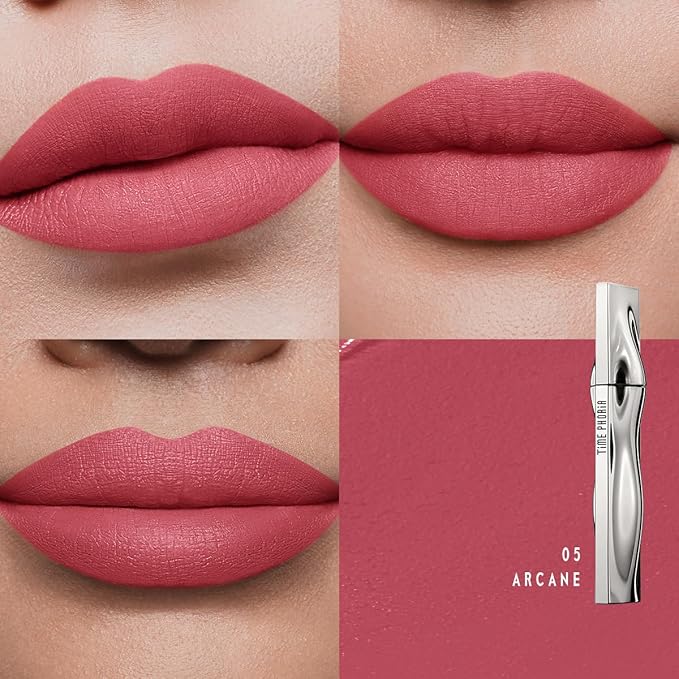 ETERNAL LIP MATTE-Long Lasting Lip Stain, Waterproof and Transferproof Lip Tint, Mask-friendly, Matte Finish Lipstick, Lightweight, High Coverage, Vivid Color (05 ARCANE)