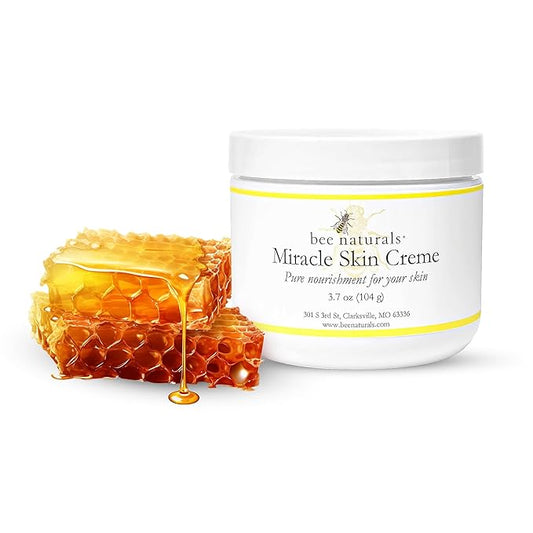Bee Naturals Miracle Skin Creme - All-Natural Hydrating Cream for Full body - Pure Nourishment with Olive Oil, Beeswax & Coconut Oil - Loved globally for Versatility & Trusted by Generations (4 oz)