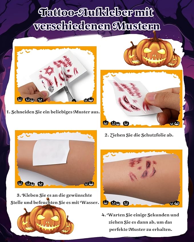 Halloween Joker Makeup Kit, Red White and Blue Face Body Paint Stick, Complete Joker/Clown Makeup Kit Face Paint SFX Character Set for Halloween Costume Cosplay Party DIY