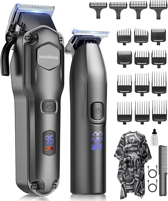 Jack & Rose Clippers and Trimmers Set, Cordless Hair Clippers for Men, Barber Clippers Set