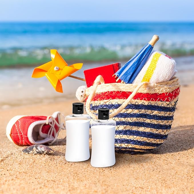 40 Pack Travel Bottles with Flip Cap, 3.4 oz Empty Plastic Travel Size Containers, Leak Proof Squeeze Bottles, Clear Refillable Cosmetic Containers for Toiletries Lotion Shampoo Essential Oil