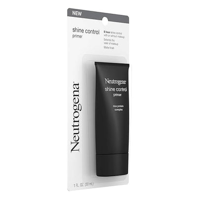 Neutrogena Shine Control Mattifying Liquid Face Primer for Oily Skin, Lightweight, Non-Comedogenic and Non-Greasy Pore and Makeup Primer with Oil-Absorbing Rice Protein, 1 fl. oz (Pack of 2)