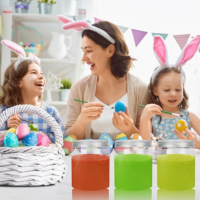 30 Packs 8 oz (250 ml) Clear Plastic Jars with Silver Lids, Cosmetic jars with Wide-Mouth for slime, beads, rhinestones, sequins Cosmetics, Lotion, Cream, Ointments and More