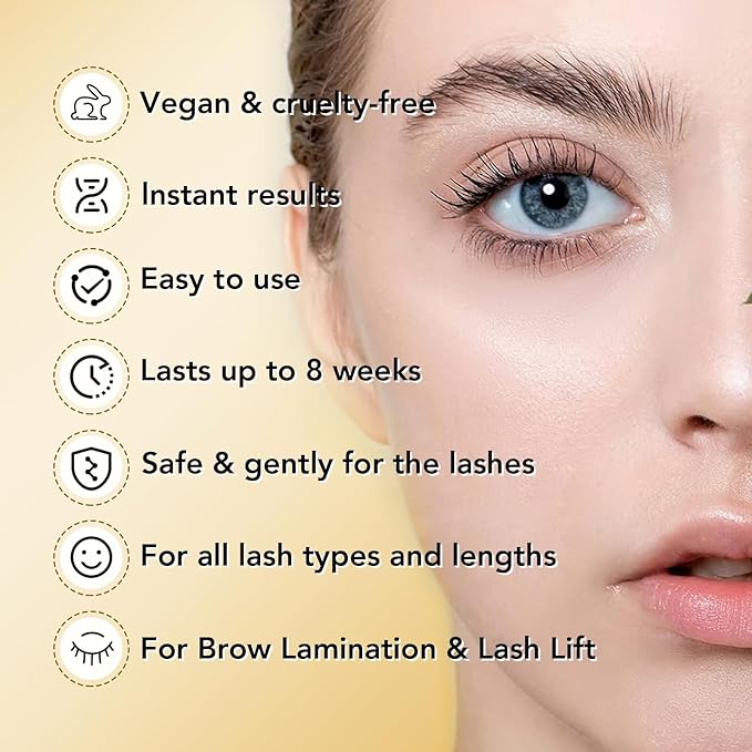Lash Lift Kit & Brow Lamination Kit Professional Eyelash Perm Kit Semi-Permanent Lash Curling Perming With Detail Instruction Easy For Beginner Achieve Salon-Quality Lash Lift At Home