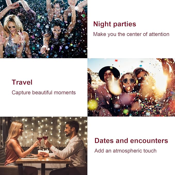 Hair and Body Glitter Spray, 1PC Sparkling Red Hair Glitter Extra Fine Face Shimmer Powder for Clothes, Festival Loose Sparkle Powder for Rave Clothes Nail Art Easter Halloween Crafts (Red)