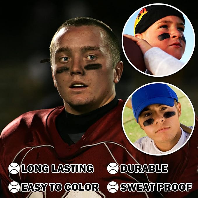CAHIUYOA Eye Black Stick for Sports,Professional Eyeblack Sports Football Baseball Softball Eye Black Eye Shadows Face Body Paint Stick Makeup