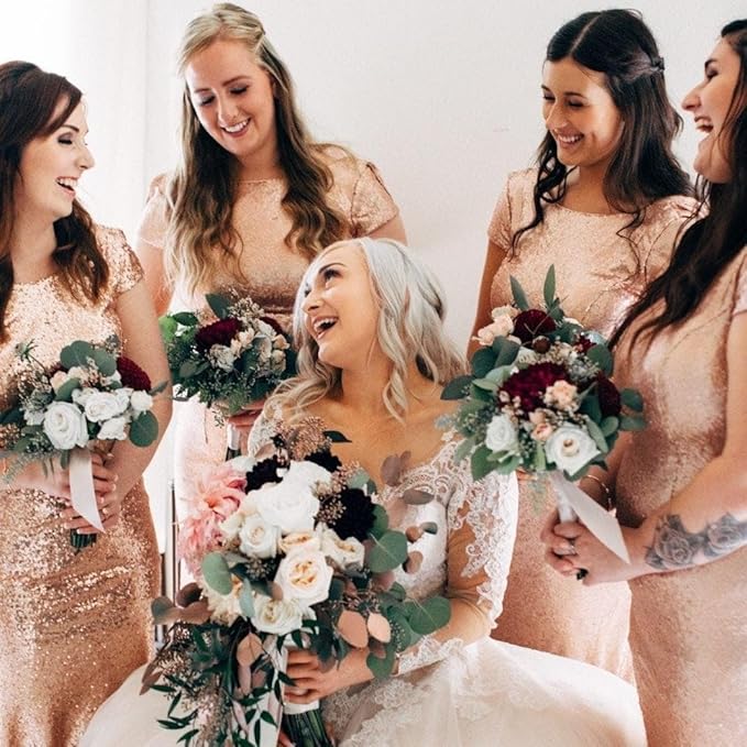 Bridesmaid Proposal Gifts Letter Cosmetic makeup bag bulk for Wedding Party Favors Bachelorette party decorations Toiletry Organizer Bag Makeup Case Gift (6, SkyBlue)