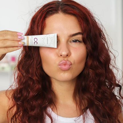 Lumene Color Correcting CC Cream - Lightweight Foundation - Medium Coverage - Redness Reducing Face Makeup for a Glowing Complexion - Vegan Formula + Suitable for All Skin Types - Bronze (1 fl oz)