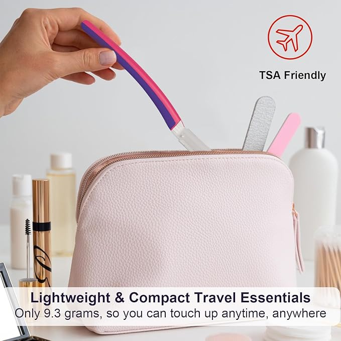 Dermaplane Razor - Facial Razor for Women - Dermaplaning Tool, with 19 Microblades for Face, Peach Fuzz Remover, Remove Facial Hair for Smoother Skin and Perfectly Shape Brows, Fuchsia