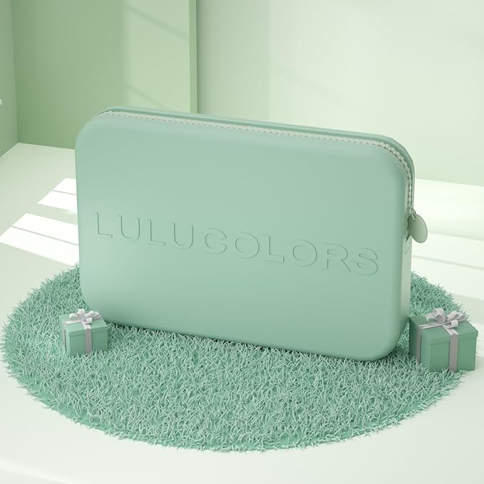 13-in-1 Dual-Ended Makeup Brush Set with Sponge & Travel Case – 7 Multi-Functional Brushes for Face & Eyes – Soft Bristles, Wooden Handles – Available in Cream, Green, or Pink (Mint Green)