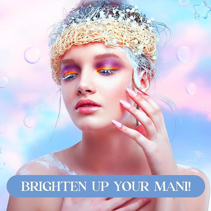 Beetles Pastel Gel Nail Polish - 6 Colors Pink Green Blue Yellow Shimmer Glitter Gel Polish Mermaid Nail Drawing Soak Off Uv Led Needed Nail Polish Nail Art Manicure Gifts for Women