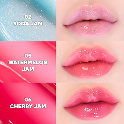 COLORGRAM TINTIN DORY LIP JAM 02 SODA JAM | Pudding Pot Lip Blush | Lip Jam, Hydrating & Plumping Lip Balm with Lightweight, Non-Sticky Formula | Clear Radiance & Semi-Transparent Color