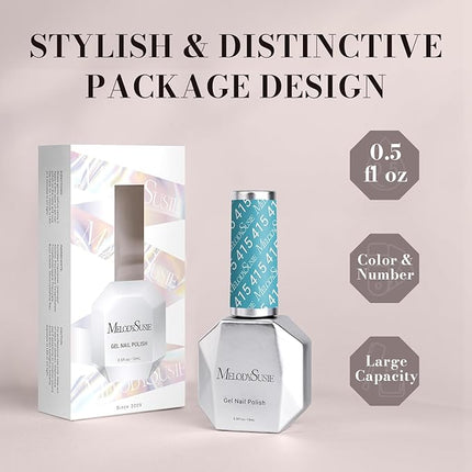 MelodySusie Blue Gel Nail Polish,0.5fl oz Nails Soak Off UV LED Bright Blue Gel Polish Gift for Women Nail Art Manicure Salon DIY Nail Design Decoration at Home-415