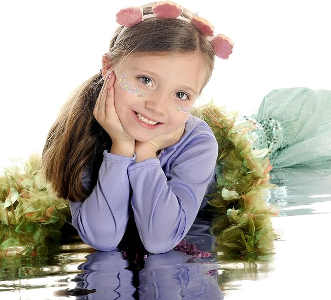 Clear White Glitter Gel for Body, Face, Hair and Lip, Color Changing Glitter Gel Under Light, Rave Mermaid Makeup Accessories (White)