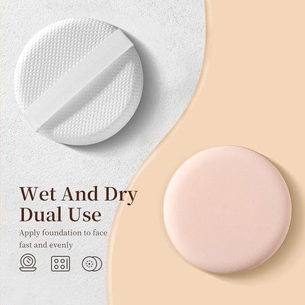 MOHOPE 8Pcs Air Cushion Makeup Puffs for Foundation with Portable Box | Latex-Free Blending Sponge for Liquid, Cream, Foundation and Powder | Teardrop Powder Puff | Blue