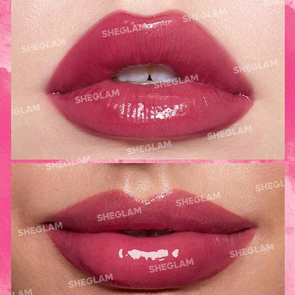 SHEGLAM Pout Pillow Cushion Lip Gloss Moisturizing Liquid Lipstick High Shine Finish Sponge Tip Applicator Non-Sticky Lip Glaze Purple -K.O.