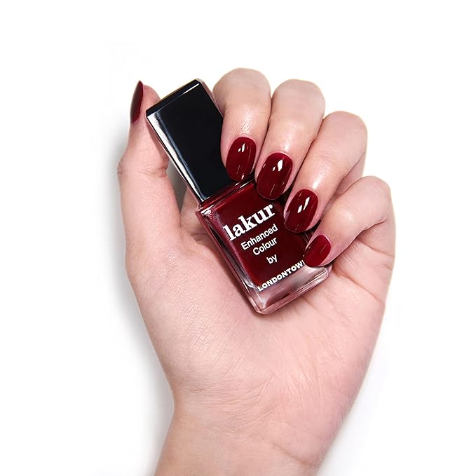 LONDONTOWN Lakur Nail Polish Lady Luck Dark Red
