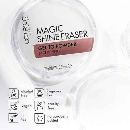Catrice | Magic Shine Eraser Gel-To-Powder | Instant Matte, Soft-Focus Effect | Transparent, Travel-Friendly Formula | Vegan & Cruelty Free