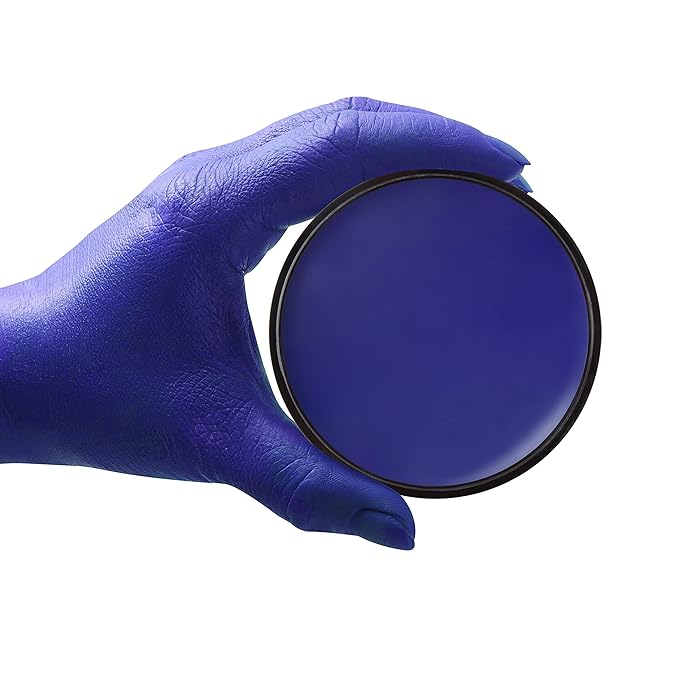 MEICOLY Blue Face Body Paint, 30g/1.05oz Water Based Washable Full Body Paint for Adults and Kids, Dark Blue Single Face Painting for Adults, SFX Smurf Mystique Cosplay Halloween Makeup