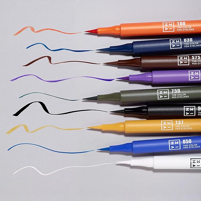 3INA The Color Pen Eyeliner - Waterproof Colorful Liquid Eyeliner Pencil for Bold Looks - Precise Felt Tip - 14 Hour Wear Eye Makeup - 188-0.034 oz