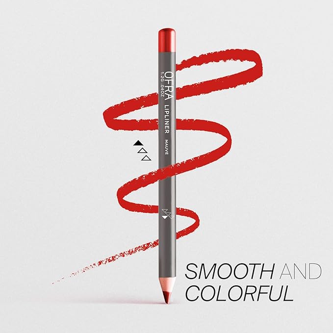 Ofra Lipliner Pencil - Mauve | High-Pigment Lipliner for Defining & Shaping Lips | Smooth, Precise Application | Long-Lasting Wear Lipliners | 0.04oz