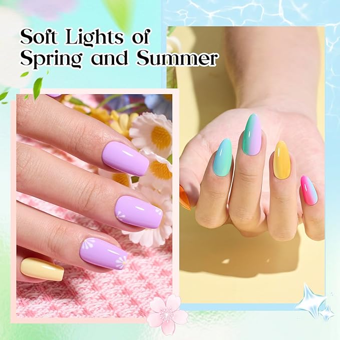 Beetles Gel Nail Polish Seasons Impressions Collection - 25 Colors Uv Gel Nail Kit Brown Burgundy Black White Red Pink Nude Green Purple Blue Glossy Matte Glitter Top Base Coat Gifts for Women