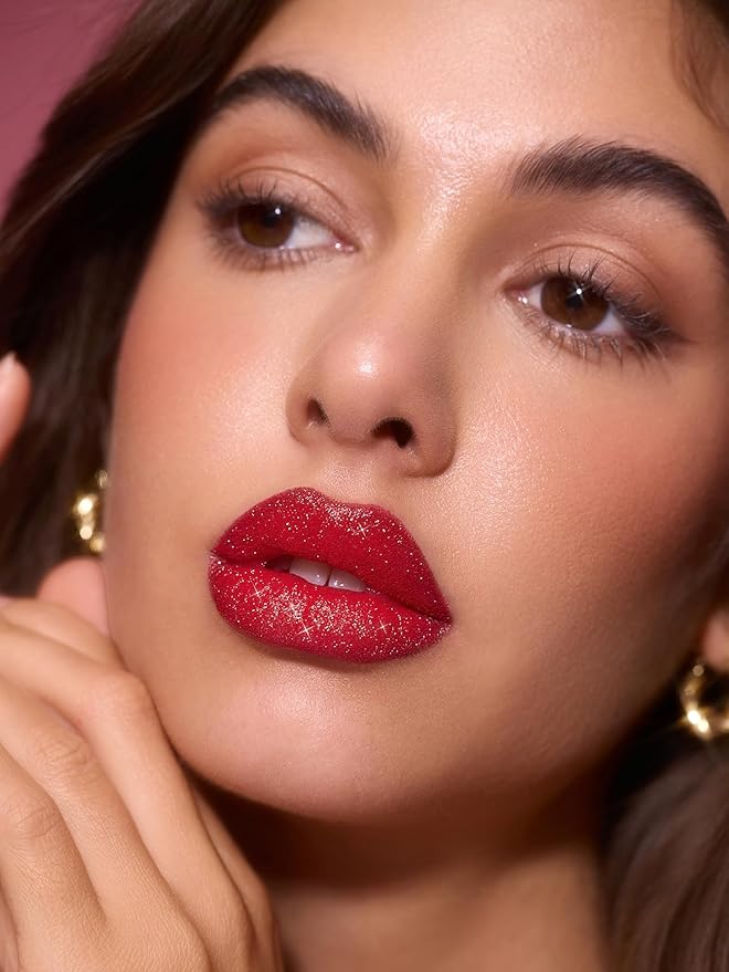 SHEGLAM Lip Dazzler Glitter Kit Long-Lasting Glitter Lip Gloss Sexy Super Stay Non-Sticky Shiny Liquid Kit Lipstick Y2K-Curtain Call