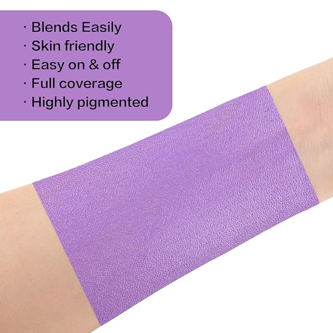 BOBISUKA Purple Face Body Paint, Blendable Cream Face Painting Kit, Colored Eye Black for Sports, Facepaint for Halloween Cosplay, Costume, Parties, SFX Special Effect Makeup（2.1 Fl.oz）