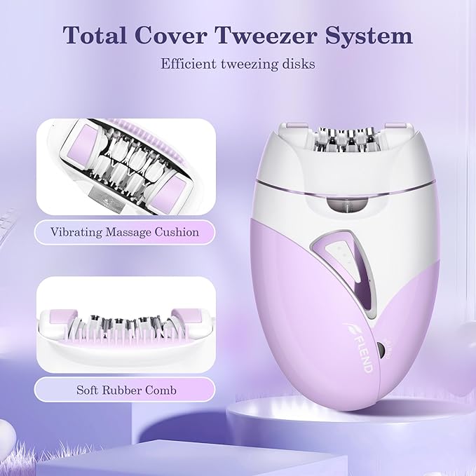 Epilators, 2-Speed Painless Smooth Glide Epilator for Women, Cordless Rechargeable Facial Hair Removal Epilator, Hair Removal Device for Women's Face Legs Bikini Area Arms Legs