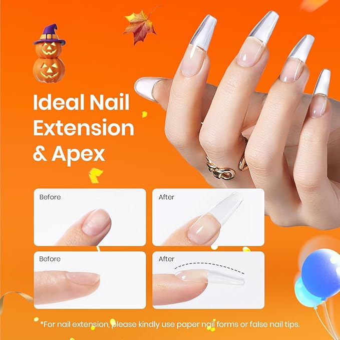 Beetles Builder Gel for Nails, 60g Sculpture Hard Gel with Dual Nail Pen Forms for Nail Thickening, 10 in 1 Manicure Extension UV Strengthener for Manicurist and Nail Art Major