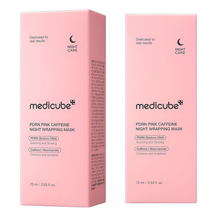 medicube Wrapping Mask PDRN Caffeine Overnight Peel Off Facial Mask | Firming, Depuffing & Hydration | Caffeine, Collagen For Refined, Glass Skin & Face Contour Support | Korean Skin Care, 2.53 fl.oz