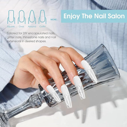 ROSALIND Clear Acrylic Poly Nail Gel 2.7 oz Poly Extension Gel for Nail Art Decoration, Nail Thickening Extension Builder Clear Gel Easy to DIY Use at Home Need UV Lamp