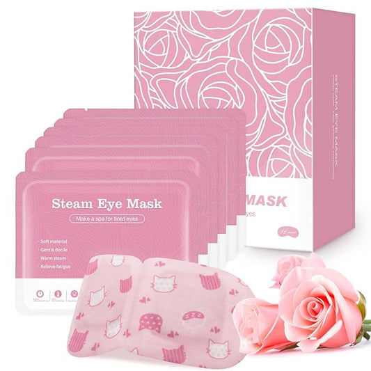 Jekeno Steam Eye Mask, 16 Packs Eye Masks for Dry Eyes, 40-60 Minutes Self Moist Warm Compress Heated Disposable Mask for Sleep, Spa Relaxing Trip Gifts, Travel Essentials for Women Men