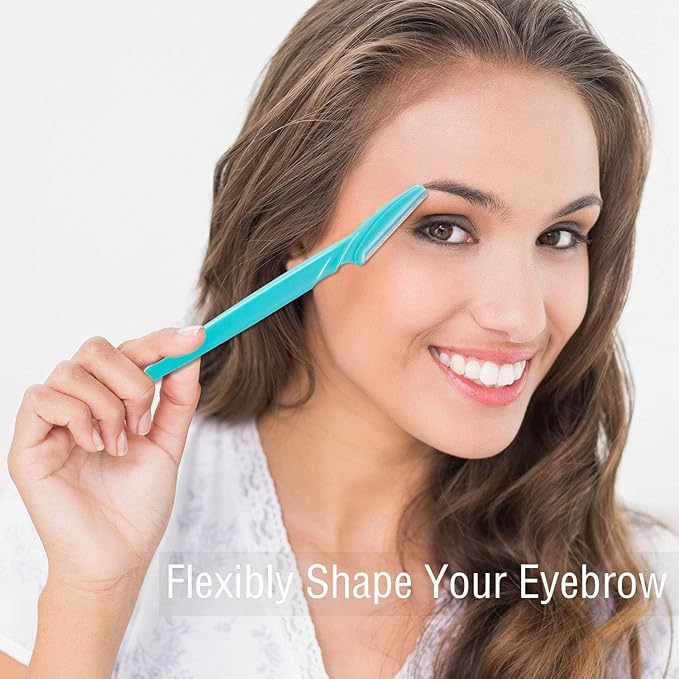 Boao 96 Pieces Eyebrow Razor Eyebrow Trimmer Shavers Dermaplaning Tool Face Razors for Women with Precision Cover