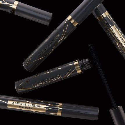 LAURA GELLER NEW YORK Always There Lengthening Mascara in Black - Defining, Curling, Buildable Formula Eye Makeup- Innovative Lengthening Brush - 1 count