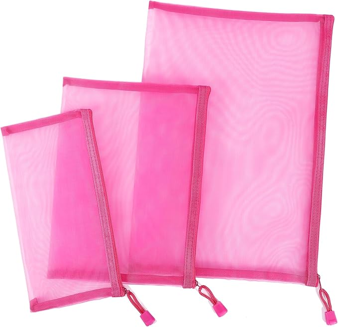 12 Pieces Zipper Nylon Mesh Pouch, Mesh Cosmetic Bags Makeup Bags Pencil Case, Multipurpose Travel Bags for Cosmetic School Office Supplies and Travel Accessories (Grey, Assorted Sizes)