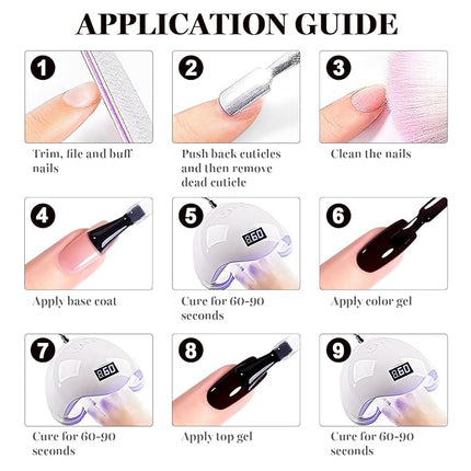 RARJSM Black Cherry Red Gel Nail Polish 1PCS 15ML Long Lasting Opaque Milky Deep Dark Red Creamy Gelpolish Soak off U V Curing Required Nail Art French Manicure Salon DIY at Home