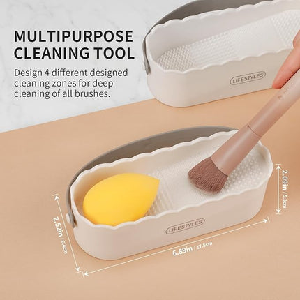 DUcare Makeup Brush Cleaner Shampoo Soap Solid Brush Cleaning Mat Removes Cosmetic Color Brush Cleaner Pad for Cleaning Makeup Sponges Brushes