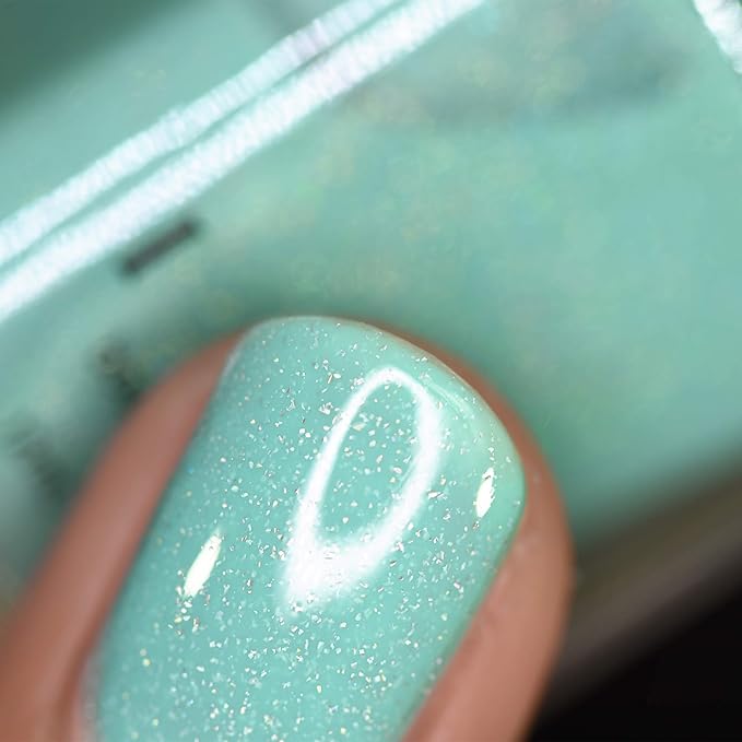 ILNP Riding Waves - Vivid Mint Holographic Nail Polish